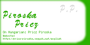 piroska pricz business card